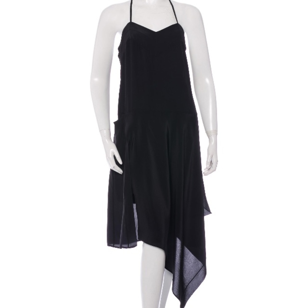 Barbara Bui Silk Romper Little Black Dress - Picture 2 of 10